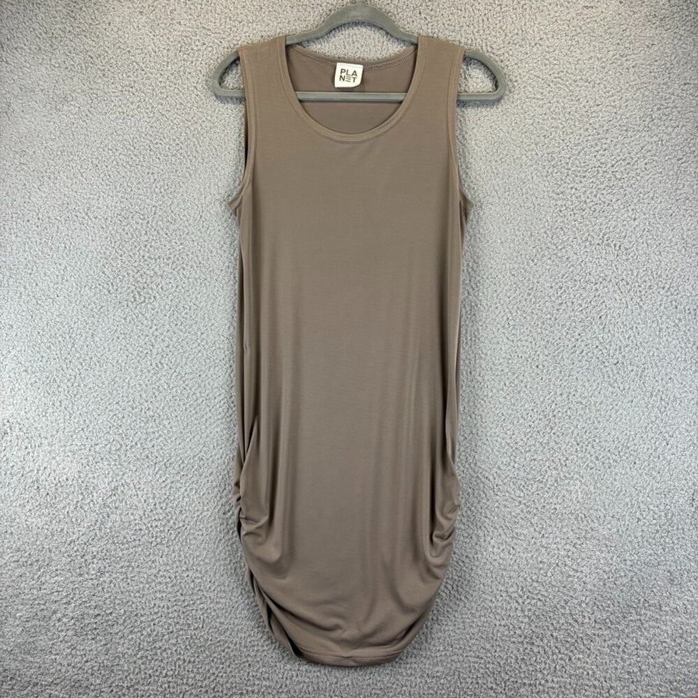 Planet Lauren Grossman Tank Dress OS Lagenlook Minimalist Quiet Luxury Stretchy